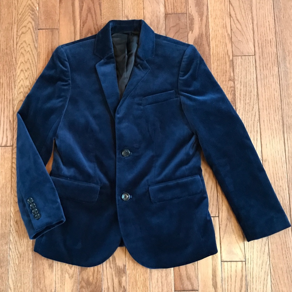 NWOT Boys J.Crew Ludlow Velvet Blazer Jacket Size 14